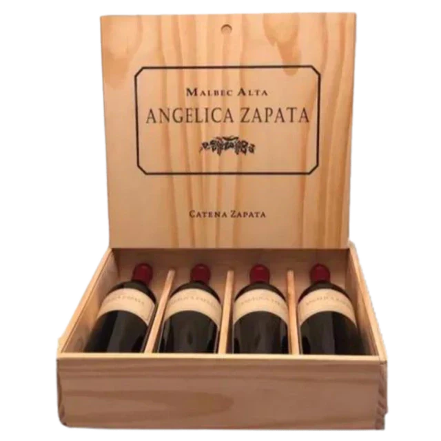 KIT 4 Vinhos Argentinos - Angélica Zapata Alta -Malbec + 2 Taças crystal